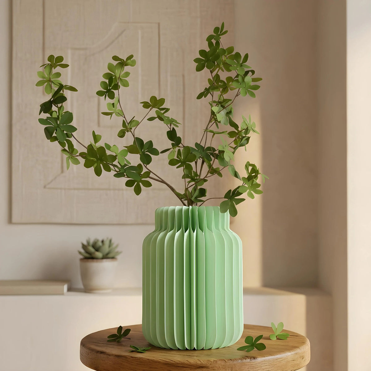 Luxury Honeycomb Paper Flower Vase with Magnetic Design