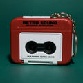Retro Mini Cassette Tape Recorder Keychain